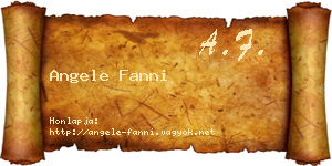 Angele Fanni névjegykártya